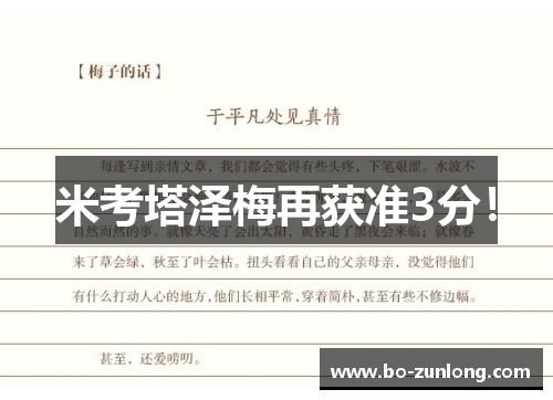米考塔泽梅再获准3分！